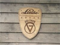 Traktor Schlepper Güldner Linde Wandschild Emblem...
