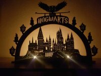 Hogwarts Schwibbogen Lichterbogen Lichterkranz aus Harry Potter | Advent | Weihnachten