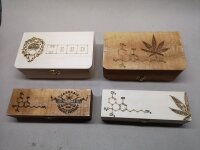 Gravierte Weed Box Kiffer Box Hash Box Holzaufbewahrungsbox Marihuana Pot