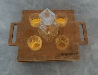 2er Zigarren Whiskey Rum Serviertablett inkl. Gläser mit Personalisierung